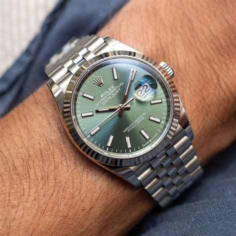 rolex datejust 36 green|Rolex Datejust 36 men's.